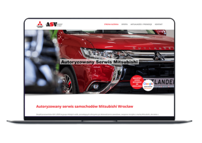 Strona internetowa dla Serwisu Mitsubishi